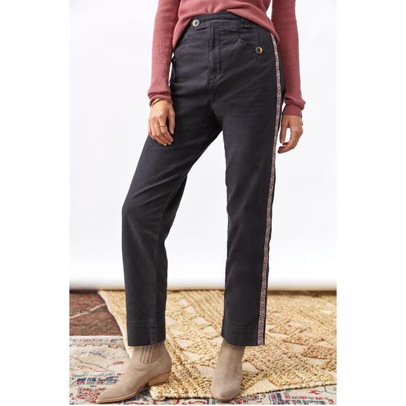 Anthropologie Pants - Anthropologie 0 grey Tapered Side Stripe Pants